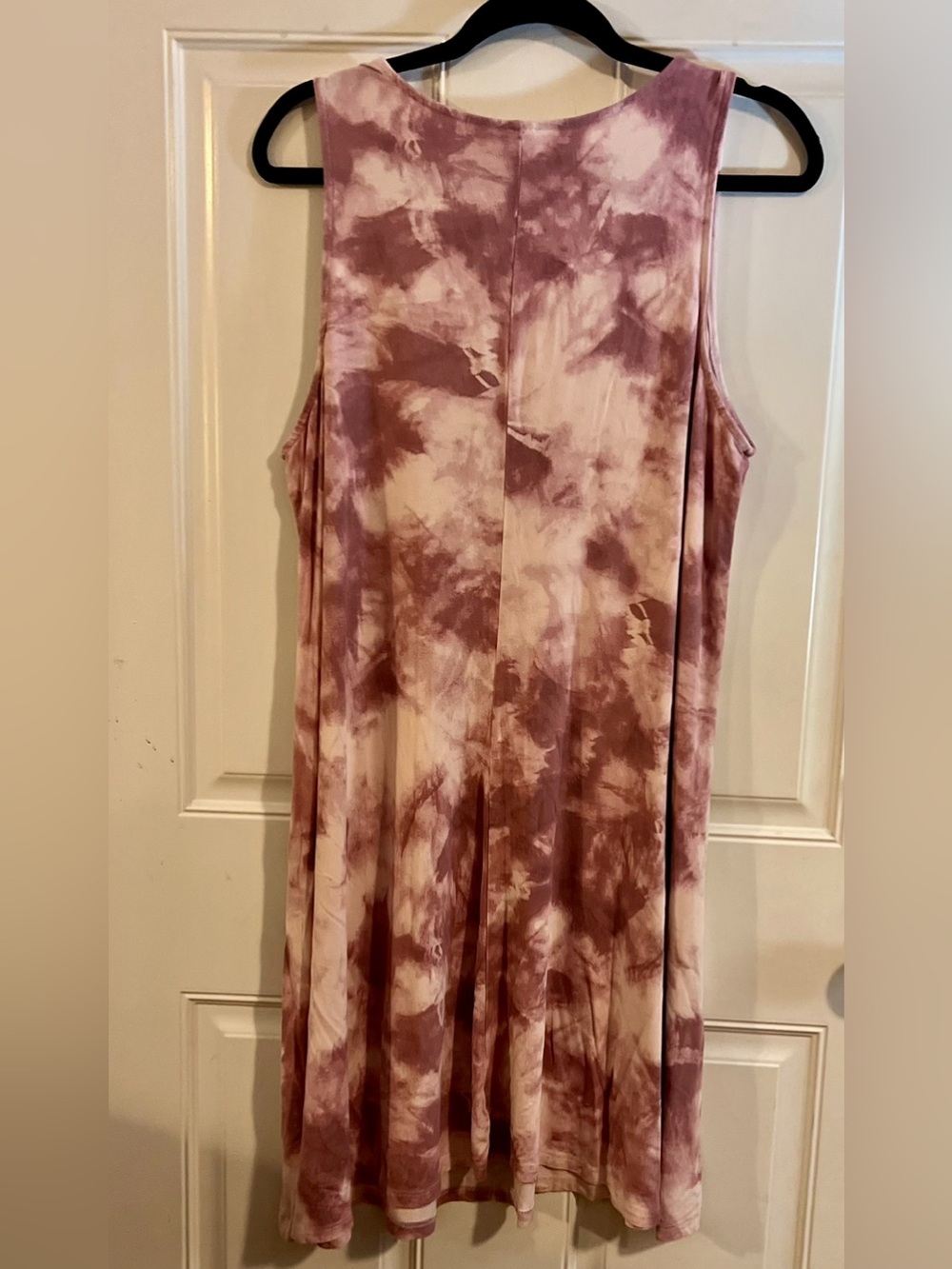 Old Navy Sleeveless Swing Tank Dress in Mauve Tie Dye Size XL - Picture 3 of 6